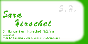 sara hirschel business card